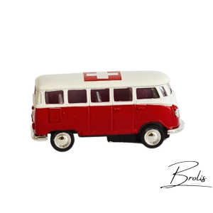 Mini Bus Suisse – Modèle réduit rouge et blanc avec croix suisse