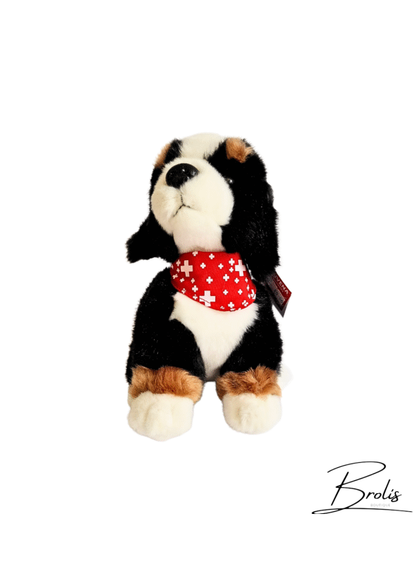 chien peluche foulard rouge souvenir Suisse